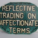 Tender trading Tipi reflective trading sign - contemporary First Nations performance art