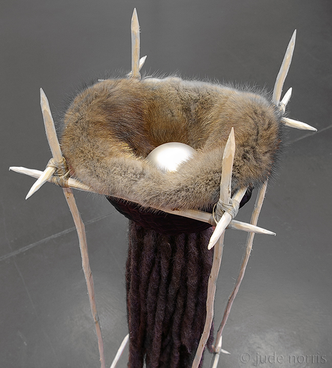his nest - multimedia sculpture by contemporary First Nations artist Jude Norris